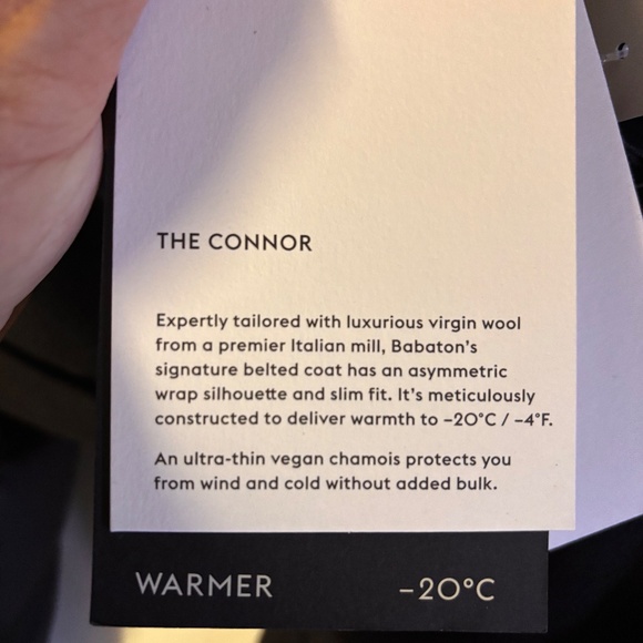 New womens large Aritzia Babaton Connor Long Trench Coat Virgin Wool - Picture 10 of 10